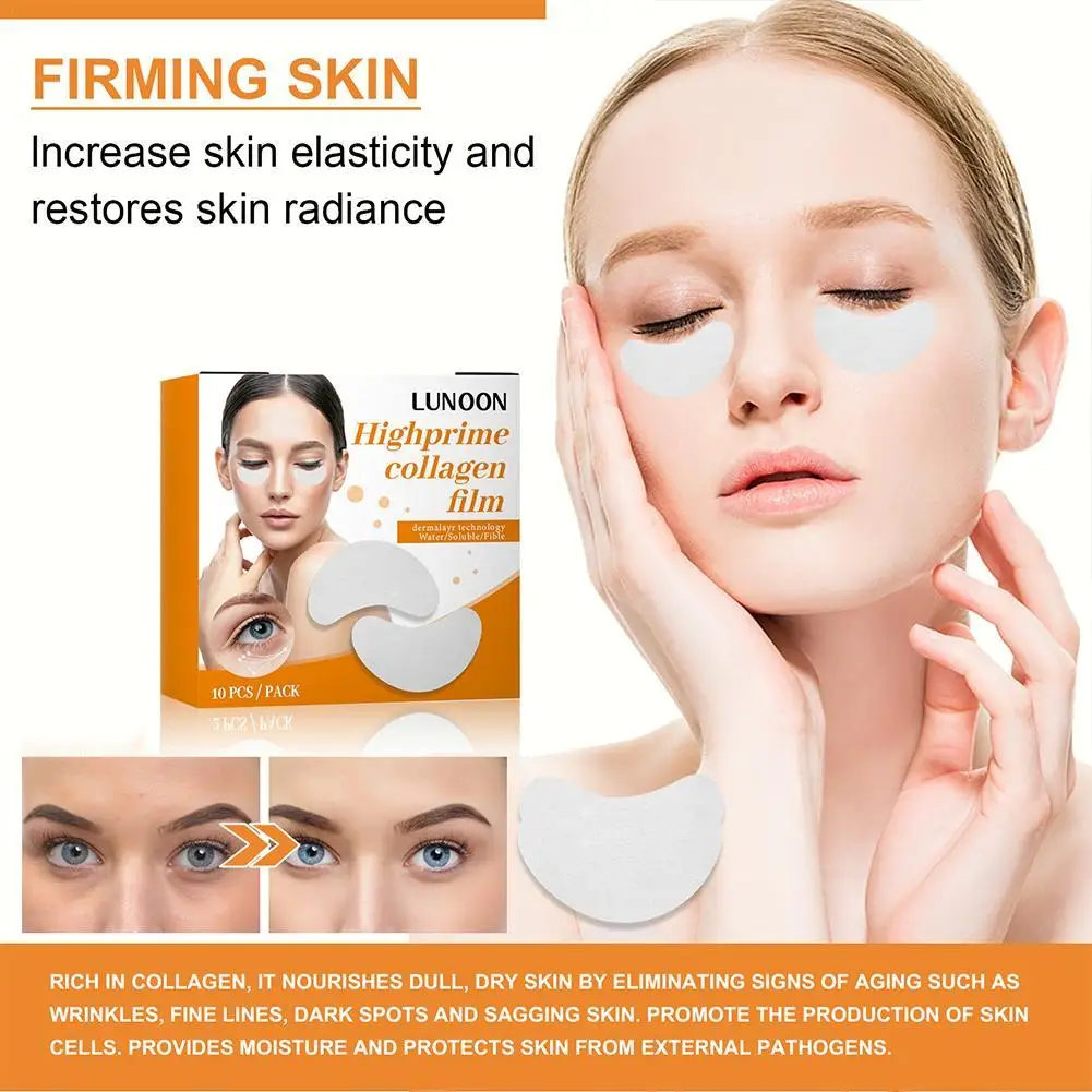 

5Pairs/box Collagen Soluble Patches Film Anti Wrinkles Remove Dark Circles Nourish Mask Moisturizing Lift Firming Skin Eyes Care