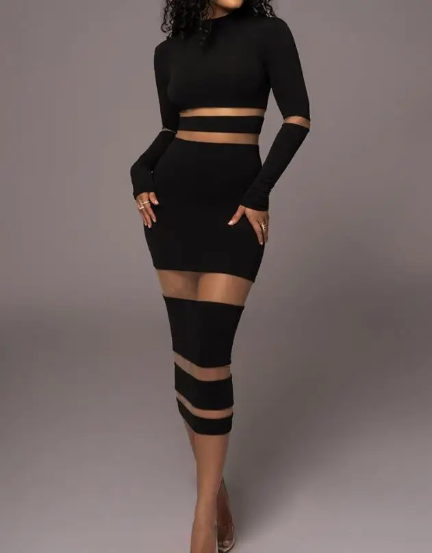 Платье-миди женское Сетчатое с длинным рукавом и воротником-стойкой
Платье-миди женское Сетчатое с длинным рукавом и воротником-стойкой