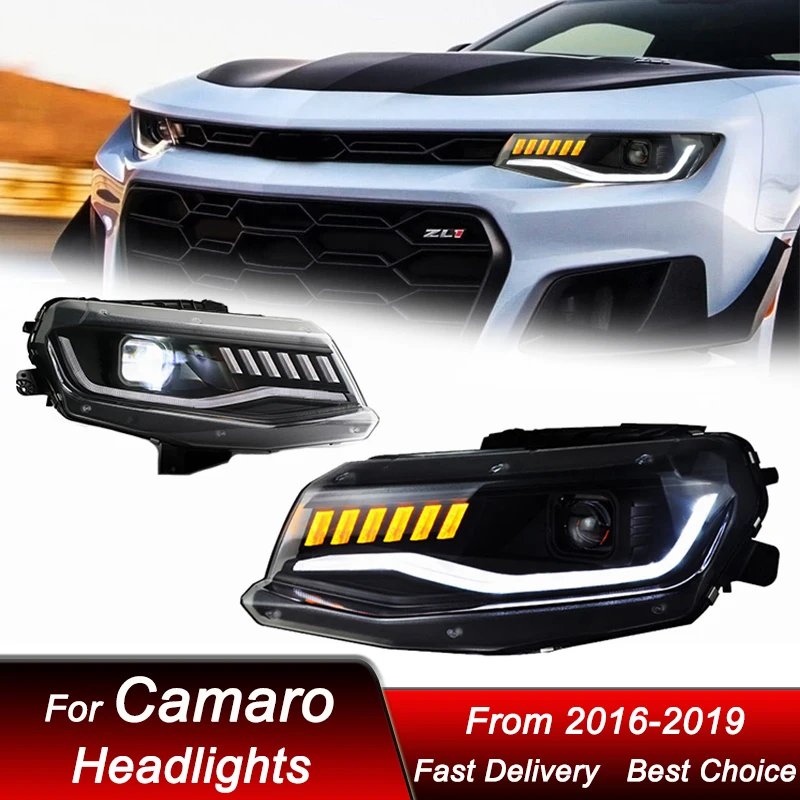 

Car Headlights For Chevrolet Camaro 2016-2019 full LED new style Auto Headlamp Assembly Projector Lens Accessories Kit