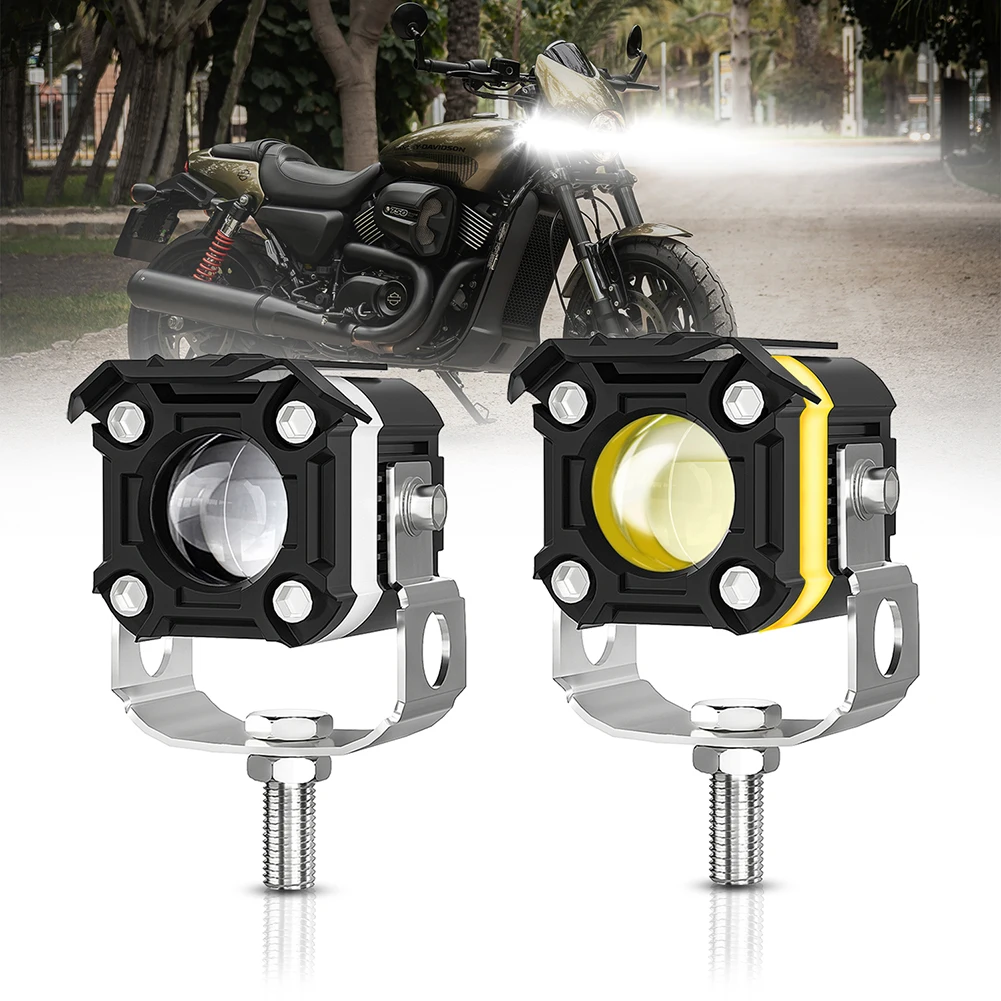 

S12 LED Driving Light DRL Spotlights 60W 6000LM 6000K/3000K Super Bright IP68 Waterproof 6 Lighting Modes Auxiliary Headlight