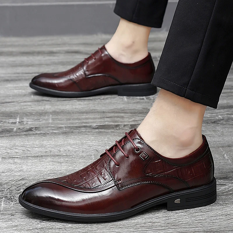 Luxury Business Oxford Leather Shoes Men Breathable Rubber Formal Dress Shoes Male Office Wedding Flats Footwear Mocassin Homme
Luxury Business Oxford Leather Shoes Men Breathable Rubber Formal Dress Shoes Male Office Wedding Flats Footwear Mocassin Homme