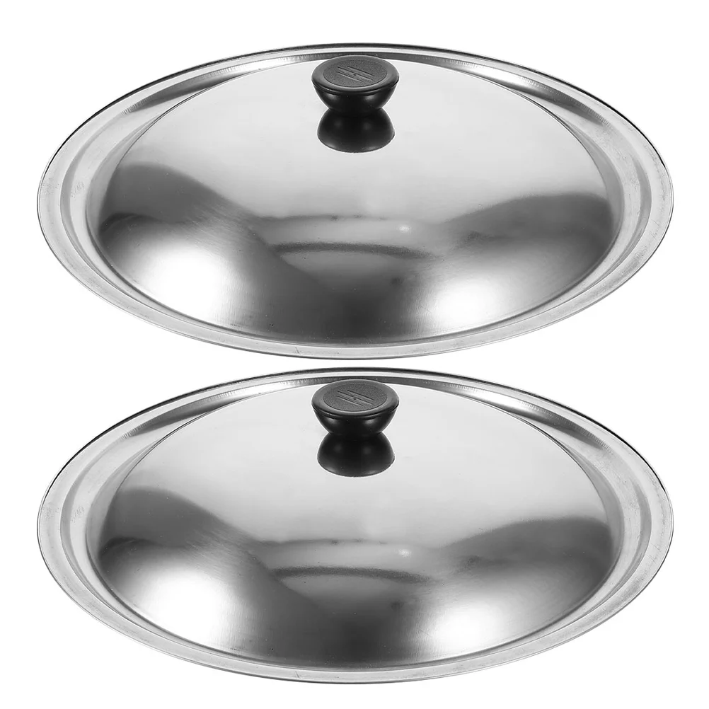 2pcs Frying Pan Lid Stainless Steel Pots Cover Metal Lid Cover Reusable Pot Lid Pot Pan Lid
2pcs Frying Pan Lid Stainless Steel Pots Cover Metal Lid Cover Reusable Pot Lid Pot Pan Lid