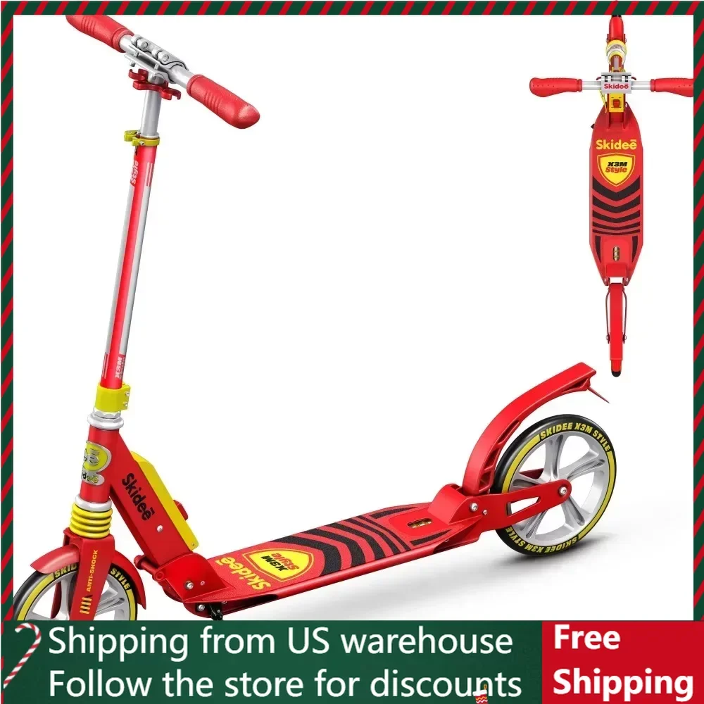 

Handlebar Up to 41 Inches Kickboard Scooter for Kids Adults 4 Adjustment Levels Teens RedFreight Free Child's Scooters Cycling