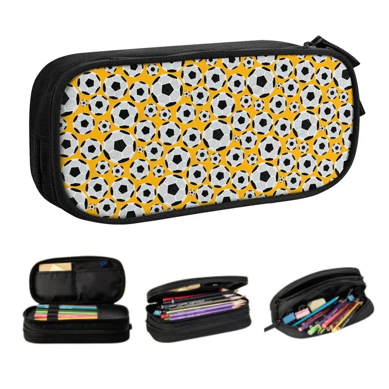 Soccer Football Ball Pattern Pencil Case for Girl Boy Big Capacity Pen Bag Box School Accessories
Soccer Football Ball Pattern Pencil Case for Girl Boy Big Capacity Pen Bag Box School Accessories