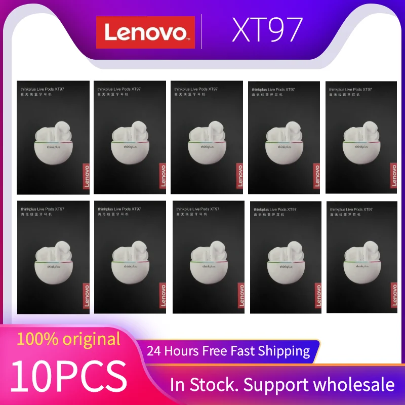 Lenovo Original XT97 5/10 Piece Wireless Bluetooth Headphones with High Fidelity and Microphone in Ear Sports Earphones
Lenovo Original XT97 5/10 Piece Wireless Bluetooth Headphones with High Fidelity and Microphone in Ear Sports Earphones