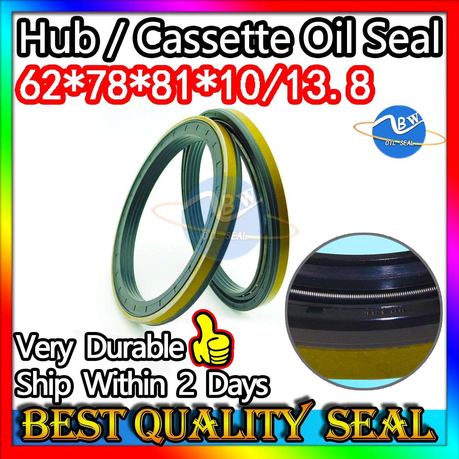 

Cassette Oil Seal 62*78*81*10/13.8 12018177B Hub Oil Sealing For Tractor Cat High Quality 62X78X81X10/13.8 12018177B Adjust Gear
