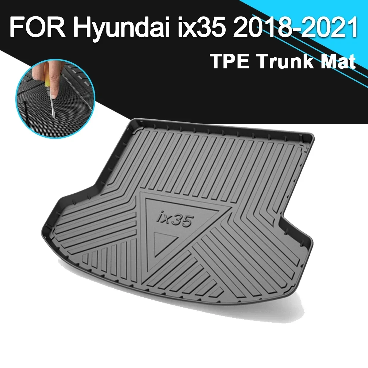 Car Rear Trunk Cover Mat Non-Slip Waterproof Rubber TPE Cargo Liner Accessories For Hyundai ix35 2018-2021
Car Rear Trunk Cover Mat Non-Slip Waterproof Rubber TPE Cargo Liner Accessories For Hyundai ix35 2018-2021