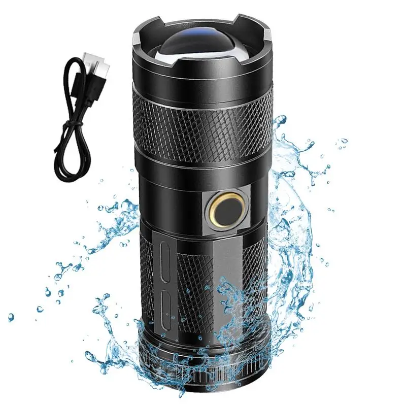 

LED Flashlights High Lumens Three-Eyed Design Handheld LED Torch Waterproof Compact Drop Resistant Adjustable Brightness Mini