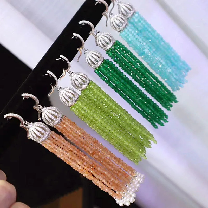 ZOCA Natural Stone Tassel Earrings Multicolor 925 Sterling Silver Accessories Women's Elegant Fine Jewelry Party Wedding Gift
ZOCA Natural Stone Tassel Earrings Multicolor 925 Sterling Silver Accessories Women's Elegant Fine Jewelry Party Wedding Gift