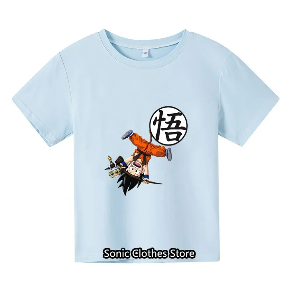 

Dragon Ball Z T Shirts Goku Vegeta Clothes Baby Boys T-shirts Anime T-shirt Cartoon Tops Tees Kids Boy Summer Short Sleeve 3-14T