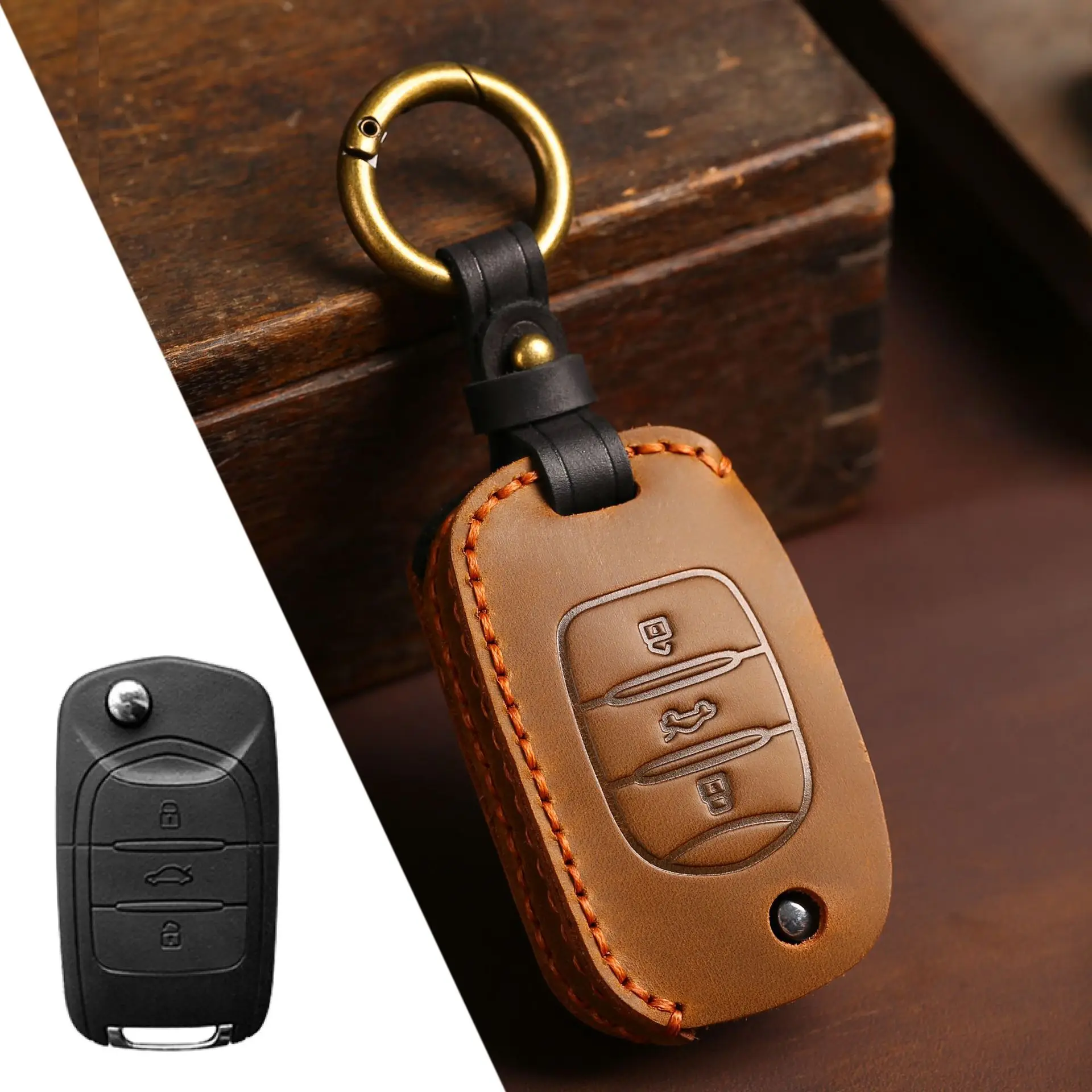 Crazy Horse Leather Car Key Case Cover Fob Shell for Baojun 560 Rs-5 530 630 310 E100 310W 510 730 360
Crazy Horse Leather Car Key Case Cover Fob Shell for Baojun 560 Rs-5 530 630 310 E100 310W 510 730 360