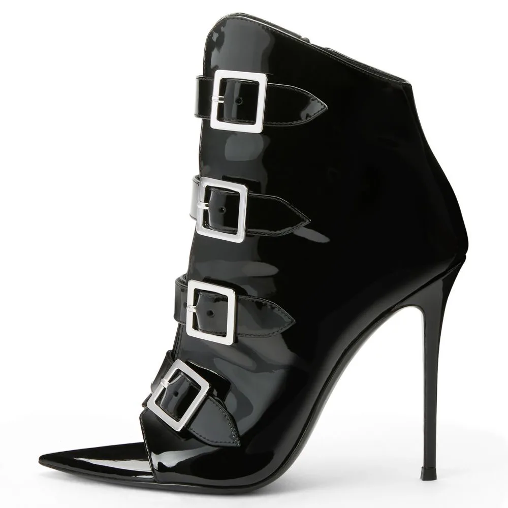 2023 New Women Pointed Open Toe Sandals Booties High Heel Black Ankle Boots Ladies Large Size Buckle Strapy Sexy Party Footwear
2023 New Women Pointed Open Toe Sandals Booties High Heel Black Ankle Boots Ladies Large Size Buckle Strapy Sexy Party Footwear