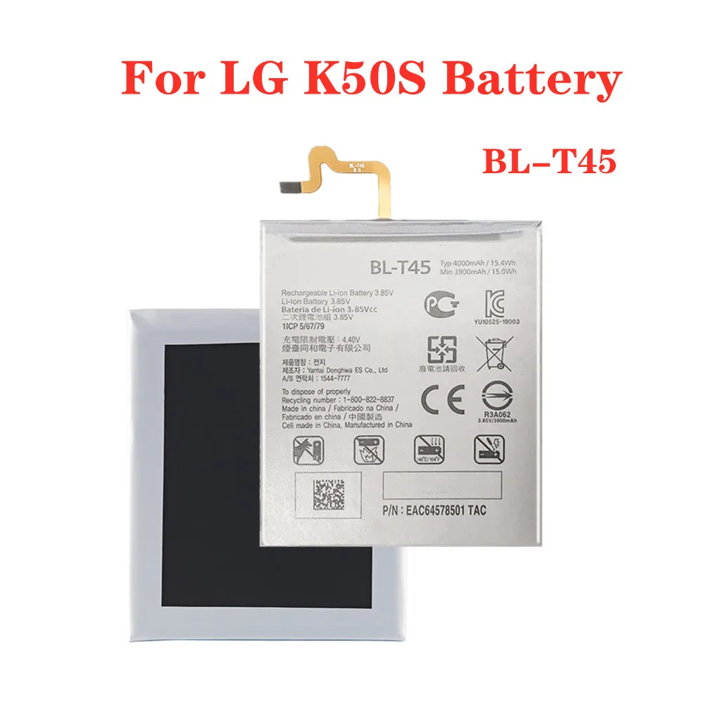 Высококачественный 4000mAh BLT45 BL-T45 Сменный аккумулятор для LG K50S 2019 LMX540HM X540 X540EMW BL T45 аккумулятор для телефона
Высококачественный 4000mAh BLT45 BL-T45 Сменный аккумулятор для LG K50S 2019 LMX540HM X540 X540EMW BL T45 аккумулятор для телефона