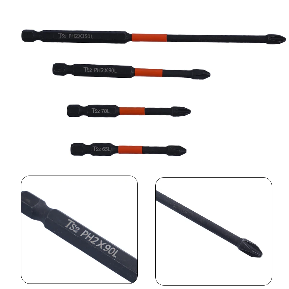 4PCS PH2 Magnetic Batch Head 65 70 90 150mm Size Black Cross Screwdriver Impact Drill Bit Alloy Steel For Electric Screwdrivers
4PCS PH2 Magnetic Batch Head 65 70 90 150mm Size Black Cross Screwdriver Impact Drill Bit Alloy Steel For Electric Screwdrivers