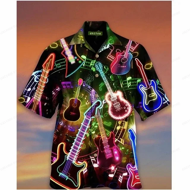 Musical Instrument Hawaiian Shirt Men Fashion Social Casual Shirts Single Breasted Cuba Beach Blouse Men's Clothing Vocation
Musical Instrument Hawaiian Shirt Men Fashion Social Casual Shirts Single Breasted Cuba Beach Blouse Men's Clothing Vocation