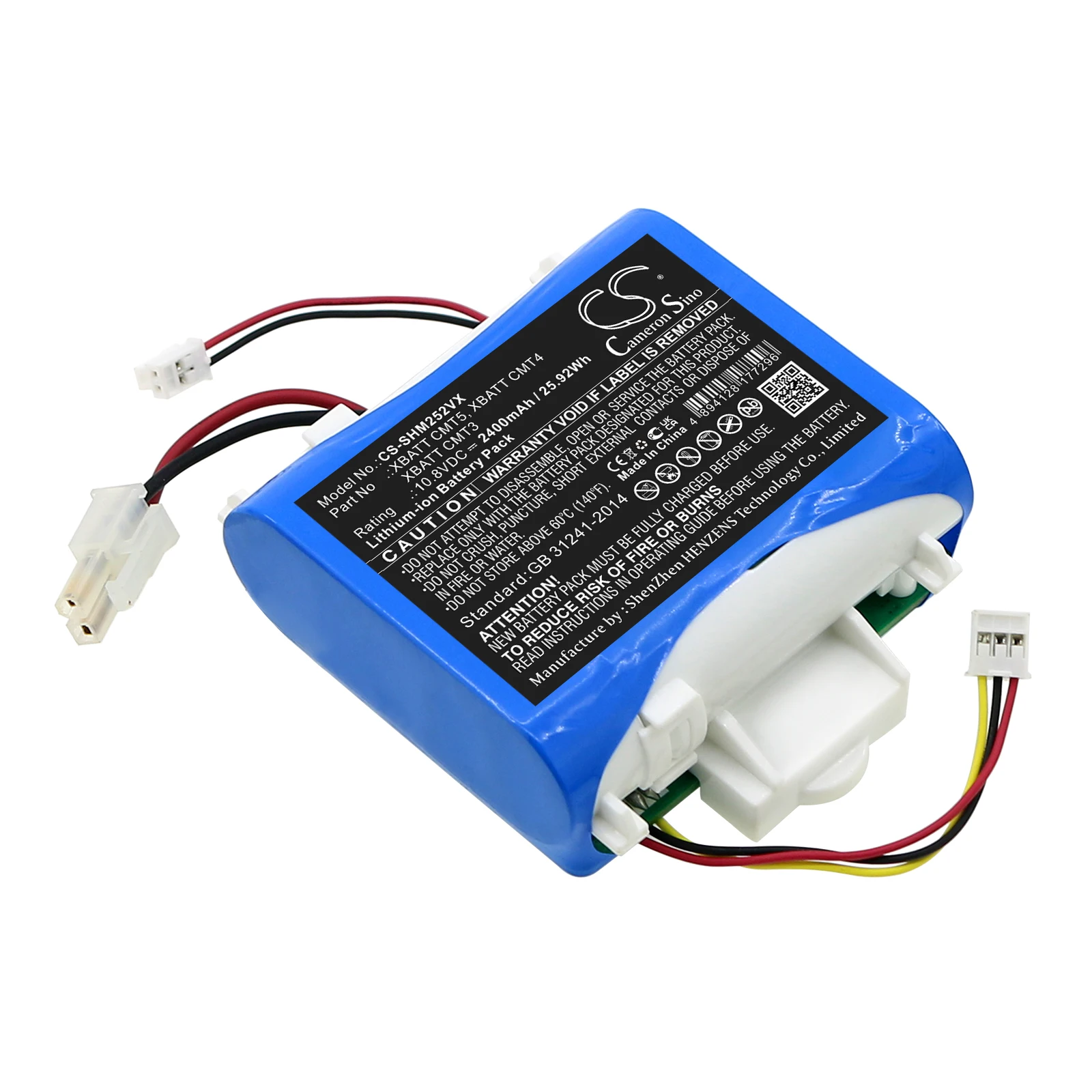 CS Vacuum Battery for Shark VM252 VM252C QM250 VM251 Fits XBATT CMT3 CMT4 CMT5 Li-ion 10.80V 1900mAh/20.52Wh
CS Vacuum Battery for Shark VM252 VM252C QM250 VM251 Fits XBATT CMT3 CMT4 CMT5 Li-ion 10.80V 1900mAh/20.52Wh