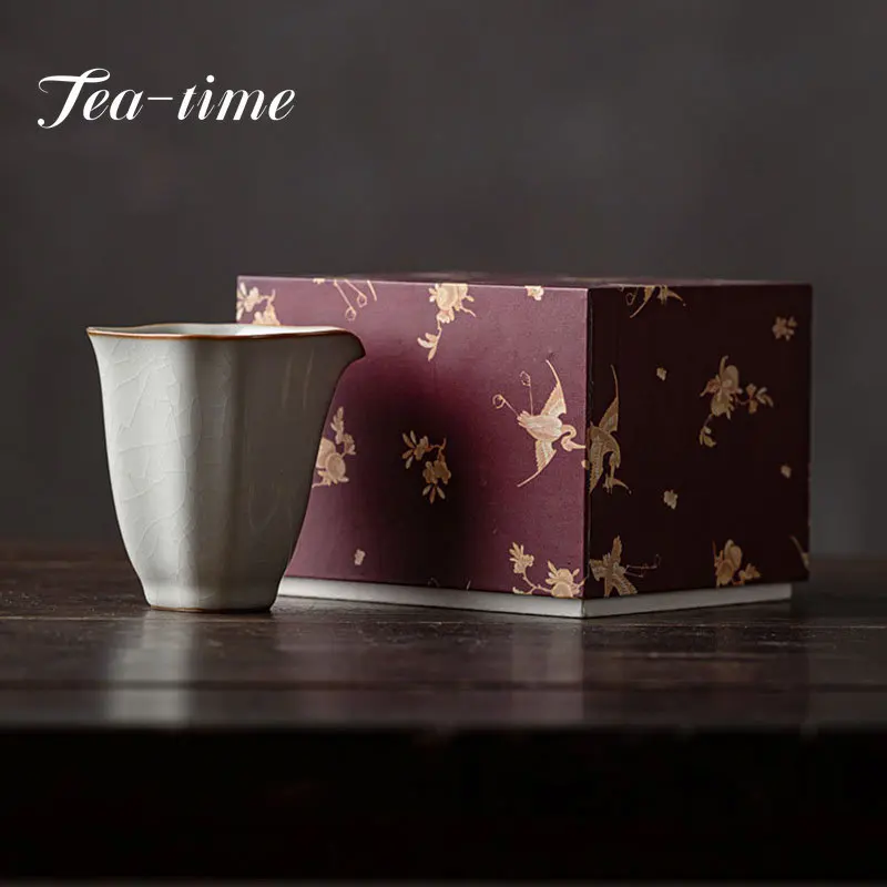

Retro Chinese Style Ru Kiln Tea Pitcher Handmade Ice Cracked Gracked Glaze Can Improve Tea Maker Tea Tableware Kung Fu Teaset