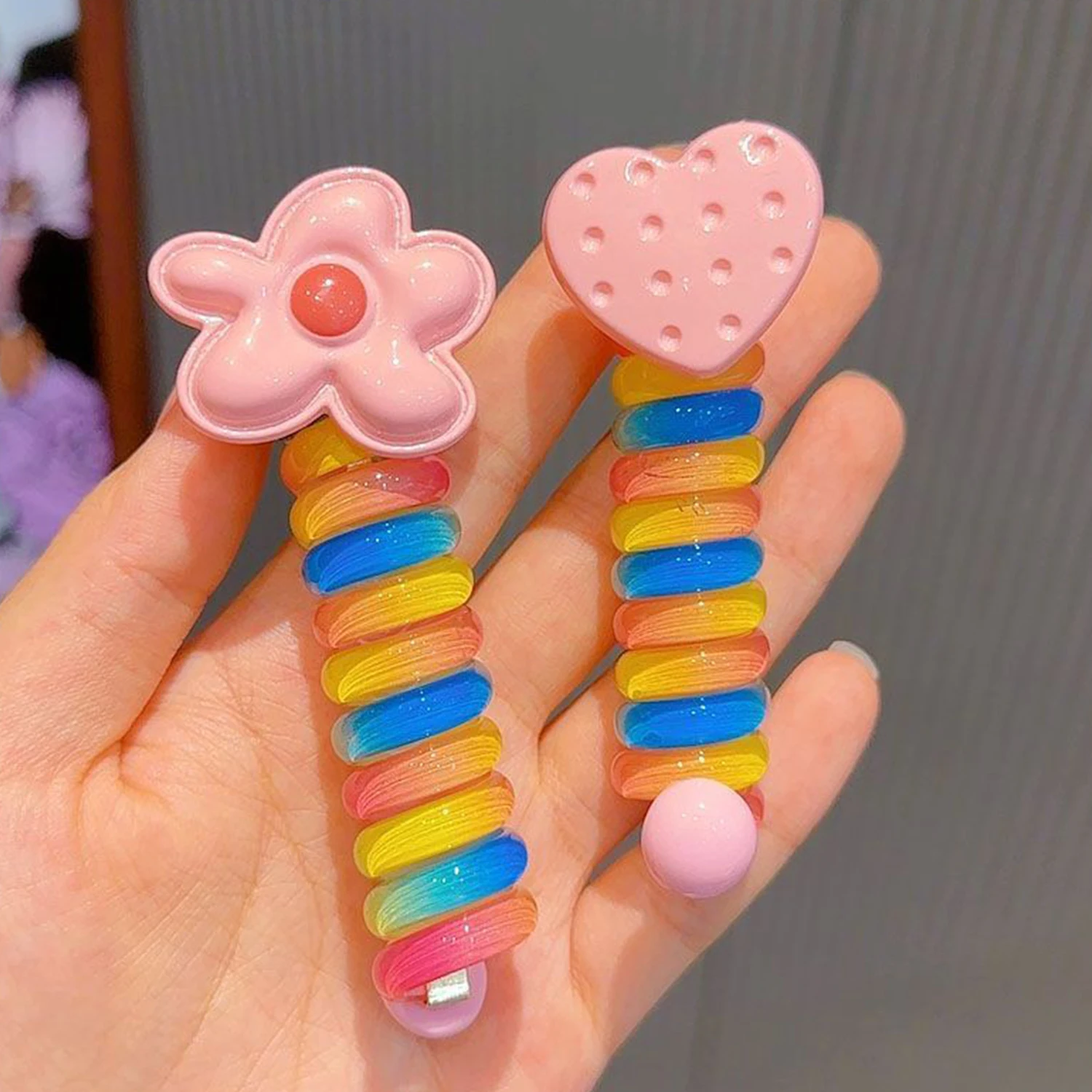 Ponytail Holders Flower Telephone Line Hair Band Colorful Telephone Line Headband Transparent Rainbow Telephone Line Hair Ring
Ponytail Holders Flower Telephone Line Hair Band Colorful Telephone Line Headband Transparent Rainbow Telephone Line Hair Ring