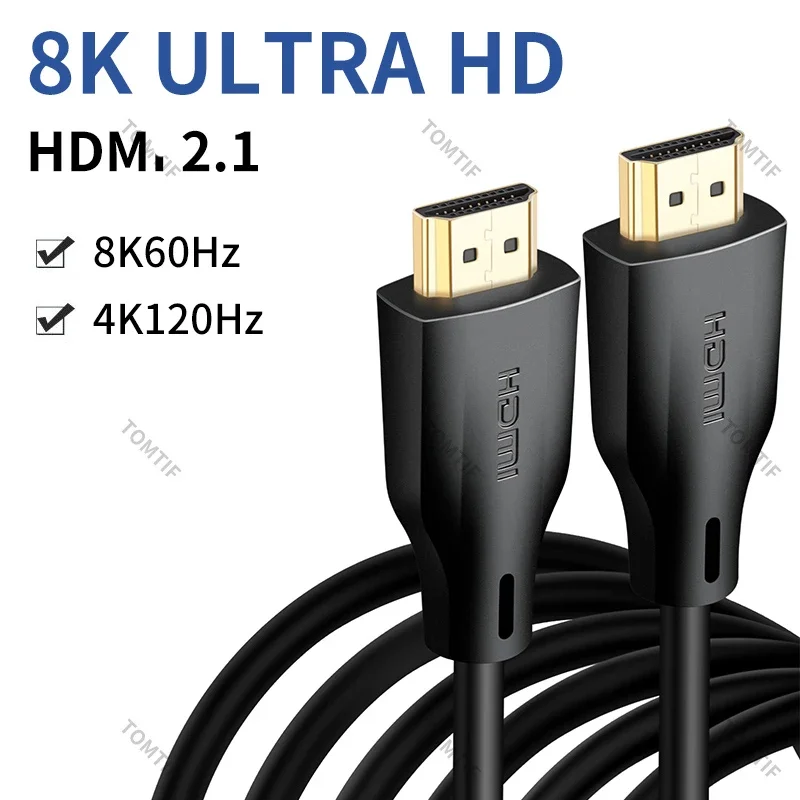 48Gbps HDMI-compatible 8K Cable 60Hz 5m 4K 120Hz HDR ARC 3D Audio Video Cable for TV Box Projector Laptop Monitor PS5 HDMI2.1 
48Gbps HDMI-compatible 8K Cable 60Hz 5m 4K 120Hz HDR ARC 3D Audio Video Cable for TV Box Projector Laptop Monitor PS5 HDMI2.1