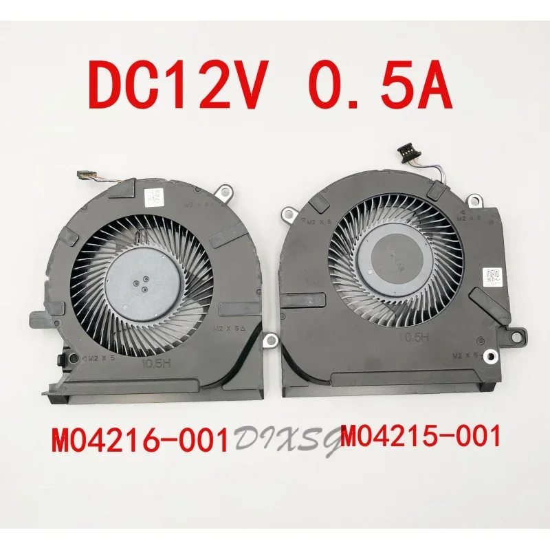 

12V CPU GPU cooling fan for HP Omen 15-ek 15-en TPN-Q238 HiAR fans cooler radiator M04216-001 ND8CC02-19j22 19j2 3 M04215-001