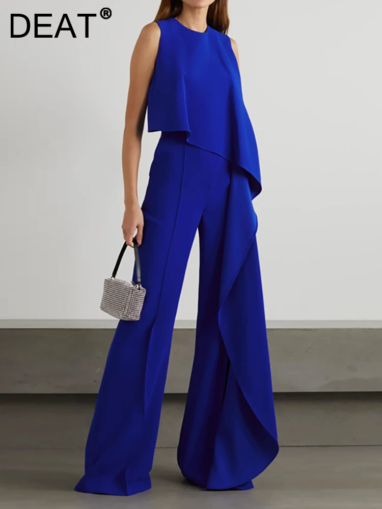 DEAT Women's Evening Jumpsuits O-neck Sleeveless Patchwork Solid Color High Waist Female Party Playsuit Summer 2024 New 13DB2514
DEAT Women's Evening Jumpsuits O-neck Sleeveless Patchwork Solid Color High Waist Female Party Playsuit Summer 2024 New 13DB2514