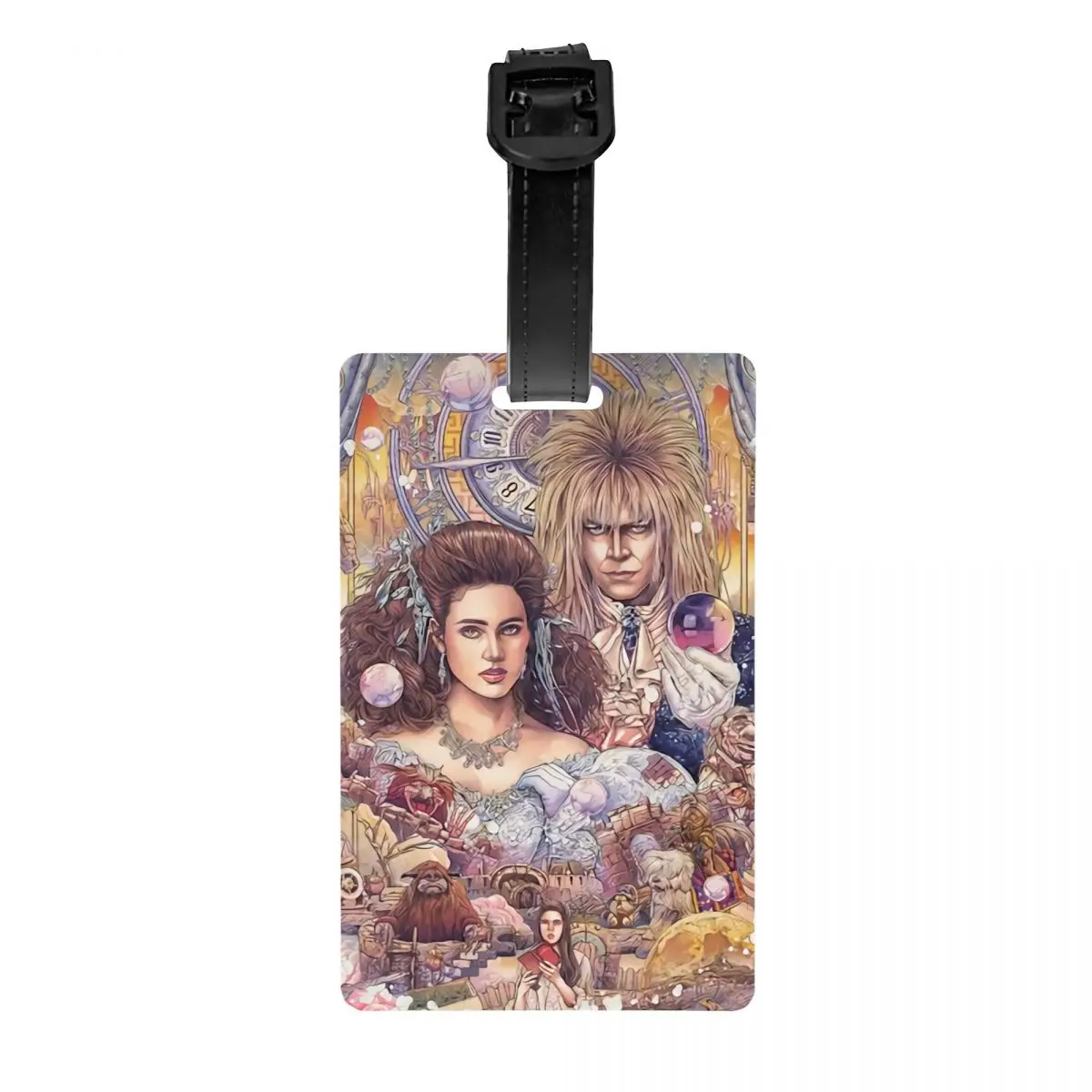 

Fantasy Film Labyrinth Luggage Tags for Suitcases Jareth The Goblin King Movie Privacy Cover ID Label