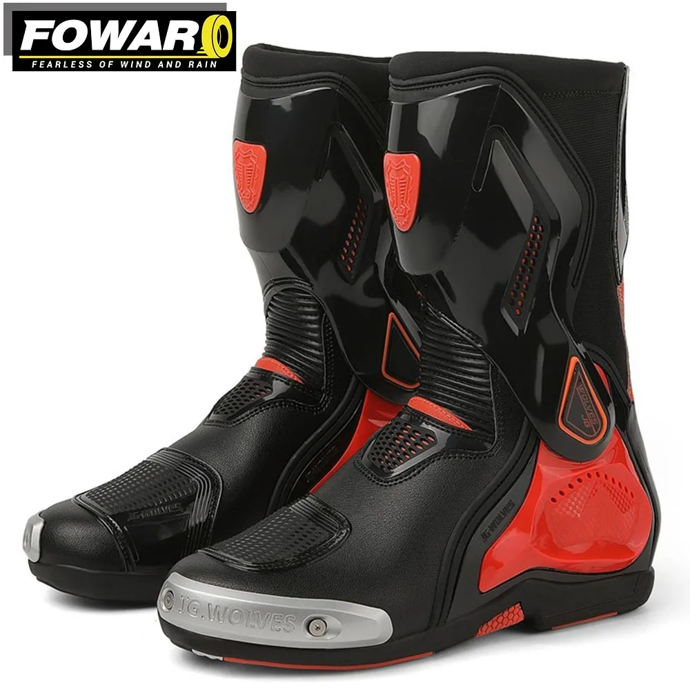 

Non-slip Off Road Racing Boots Deodorization Motorboats Balance Men Motorcycle Shoes For 4 Season Motorcycle Riding Boots