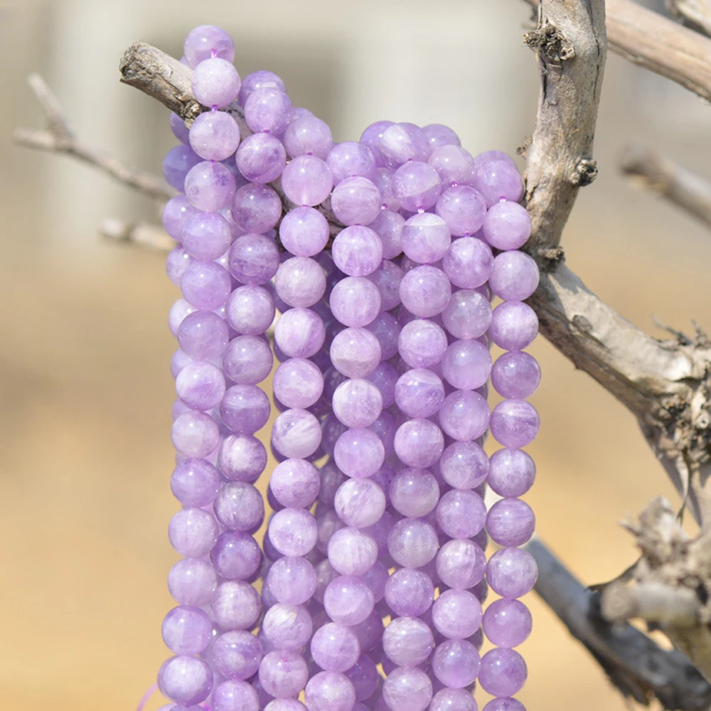 

Lavender Amethyst Round Loose Beads for Jewelry Making Charm Natural Stone 6 8 10mm DIY Necklace Bracelet Quartz Crimp End Bead