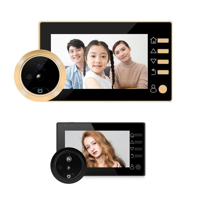 

4.3 inch Ring Doorbell Video-eye Security Voice Record Door Viewer Video Peephole Camera Motion Detection Monitor Digital