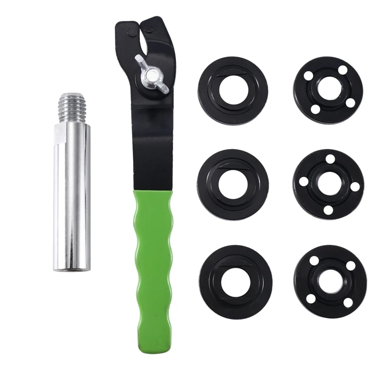 Angle Grinder Attachments, Locknut Grinder 8PCS Kit For 5/8-11 Power Tools Spanner Wrench Flange Nut And Extension Shaft
Angle Grinder Attachments, Locknut Grinder 8PCS Kit For 5/8-11 Power Tools Spanner Wrench Flange Nut And Extension Shaft