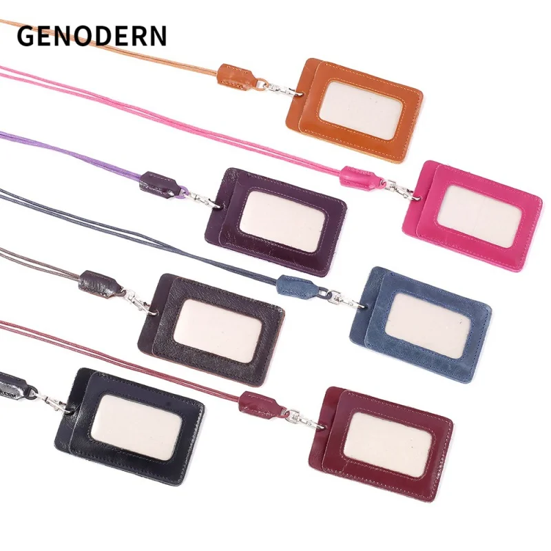 GENODERN Name Tag Pouch Work Permit Genuine Leather Lanyard Card Cover ID Card Holder Halter
GENODERN Name Tag Pouch Work Permit Genuine Leather Lanyard Card Cover ID Card Holder Halter