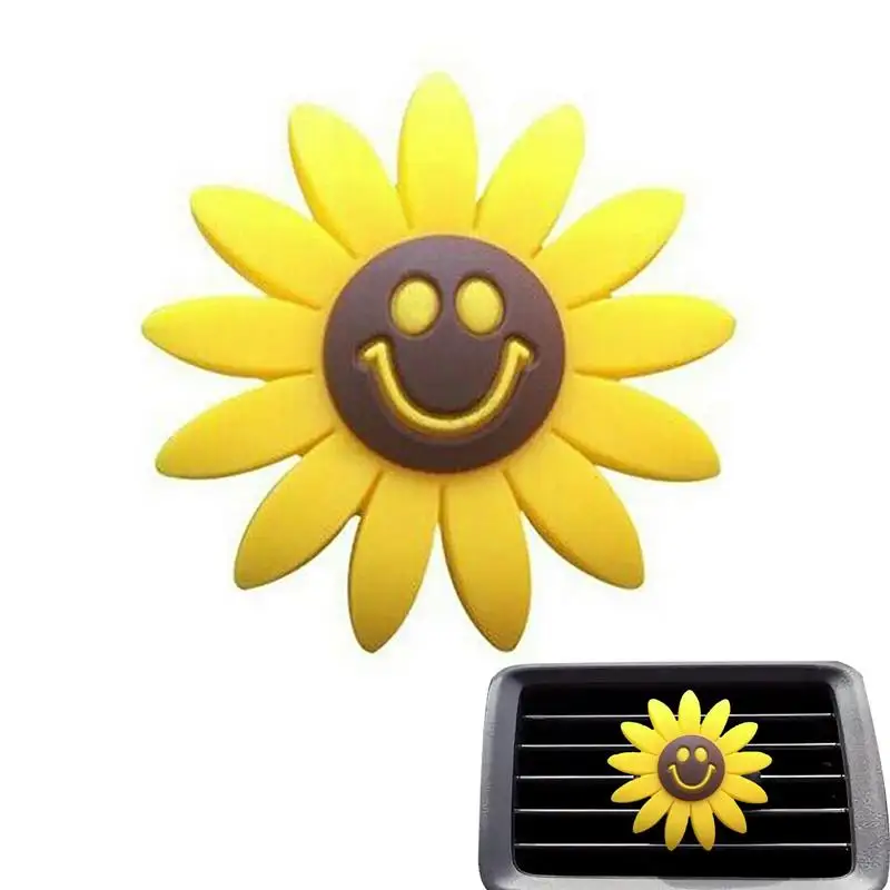 

Perfume Sunflower Clip Sunflower Car Air Vent Clips With Aroma Card Slot Diffuser Sunflower Clip Improve Interior Air Car Vent
