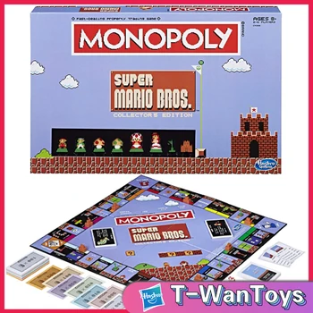 재고 Hasbro Monopoly: Super Mario Bros 클래식 수집가 에디션 보드게임, 파티 전략 게임, 정품 신제품