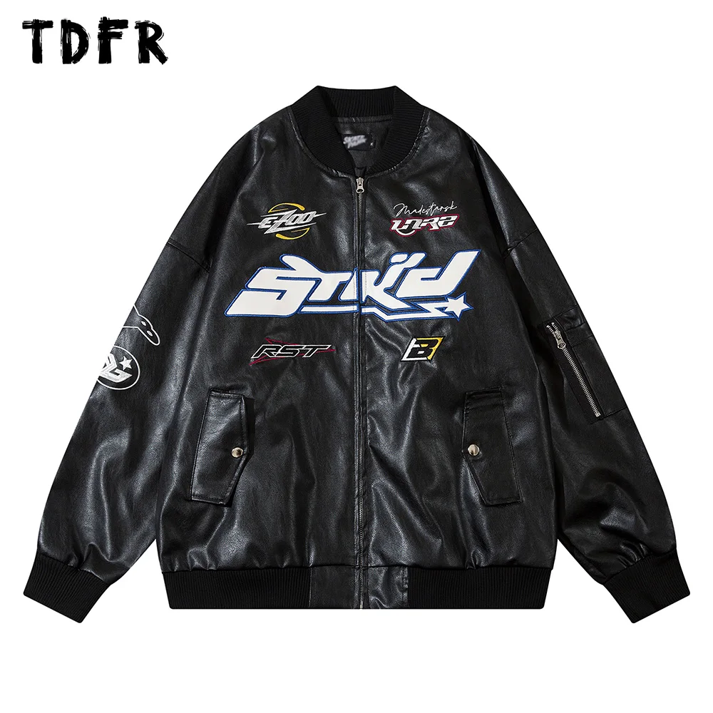 Letter Embroidery PU Leather Jacket Mens Autumn Casual Streetwear Motorcycle Jacket Men Long Sleeve Outerwear
Letter Embroidery PU Leather Jacket Mens Autumn Casual Streetwear Motorcycle Jacket Men Long Sleeve Outerwear