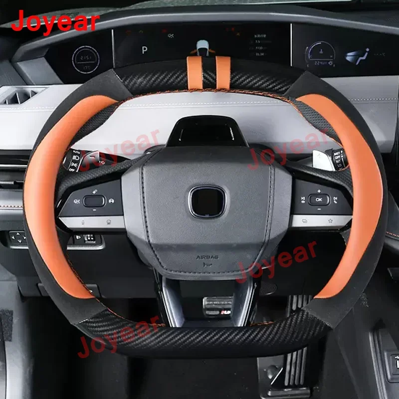 

For Changan UNIV UNI-V 2020-2022 Car Steering Wheel Cover Breathable Hand Sewing Anti Slip Leather Suitable Interior Accessories