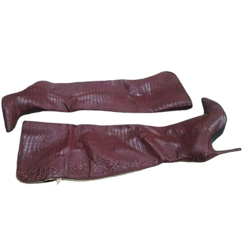 Luxury Crocodile Texture Woman Wine Red Pointed Toe Over The Knee Stiletto High Heels Side Zipper Boots Shoes
Luxury Crocodile Texture Woman Wine Red Pointed Toe Over The Knee Stiletto High Heels Side Zipper Boots Shoes