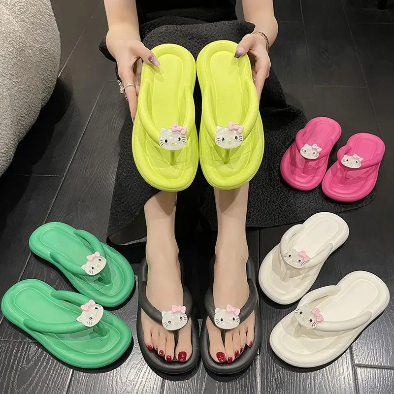 Sanrio Hello Kitty Internet Celebrity Ins Slippers Female Cute Sweet Flip Flops Sandals Flat Summer The New Fashion Home Shoes
Sanrio Hello Kitty Internet Celebrity Ins Slippers Female Cute Sweet Flip Flops Sandals Flat Summer The New Fashion Home Shoes