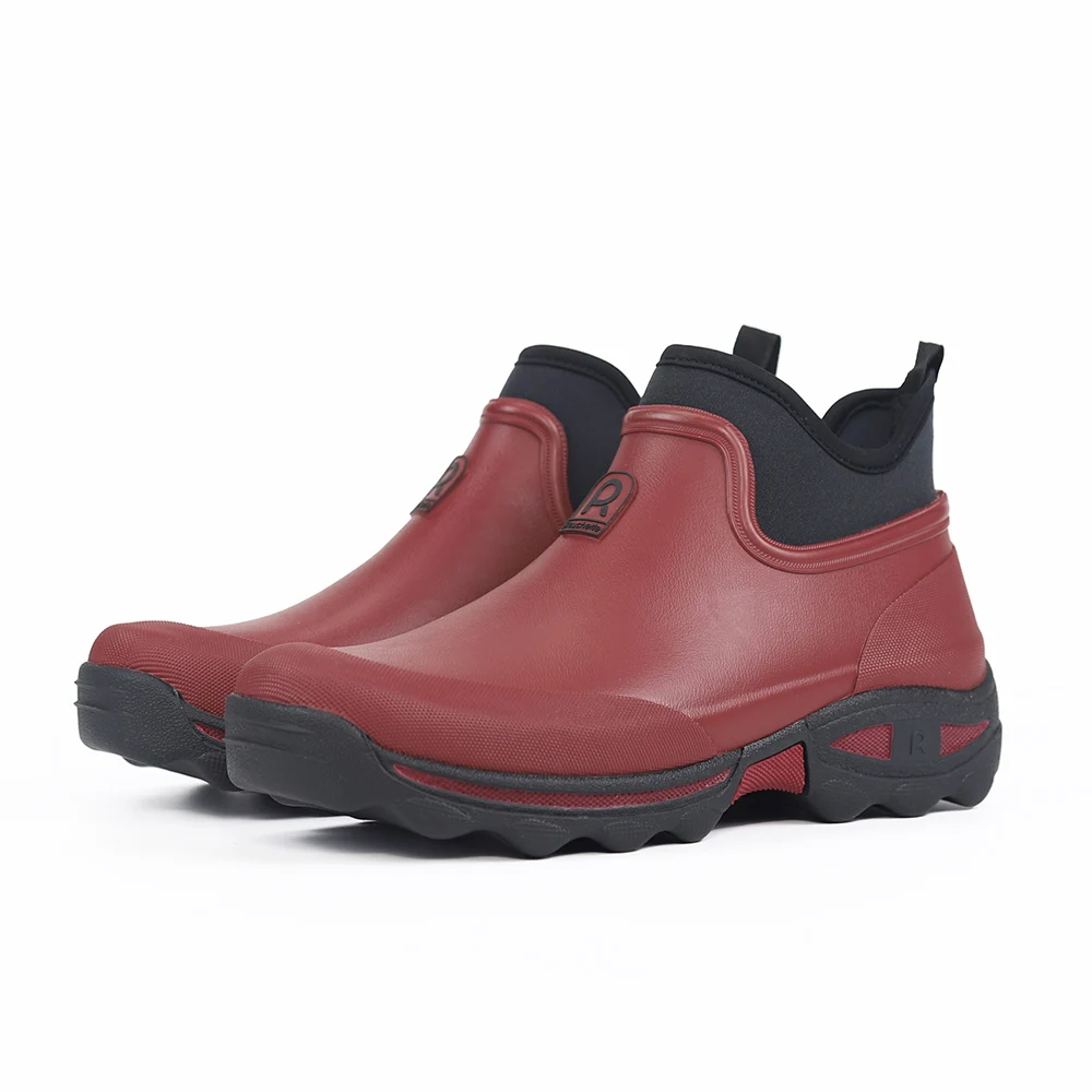 High-End ort Rubber Rain Boots for Men Waterproof Non-Slip Comfortable Fiing Outdoor Boots Car Wa oes No Foot Odor