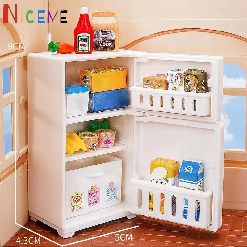 1PCS 1/12 Mini Dollhouse White Refrigerator With Food Set Kitchen Toys Miniature Furniture Fridge Decorations For Kids Gift
1PCS 1/12 Mini Dollhouse White Refrigerator With Food Set Kitchen Toys Miniature Furniture Fridge Decorations For Kids Gift