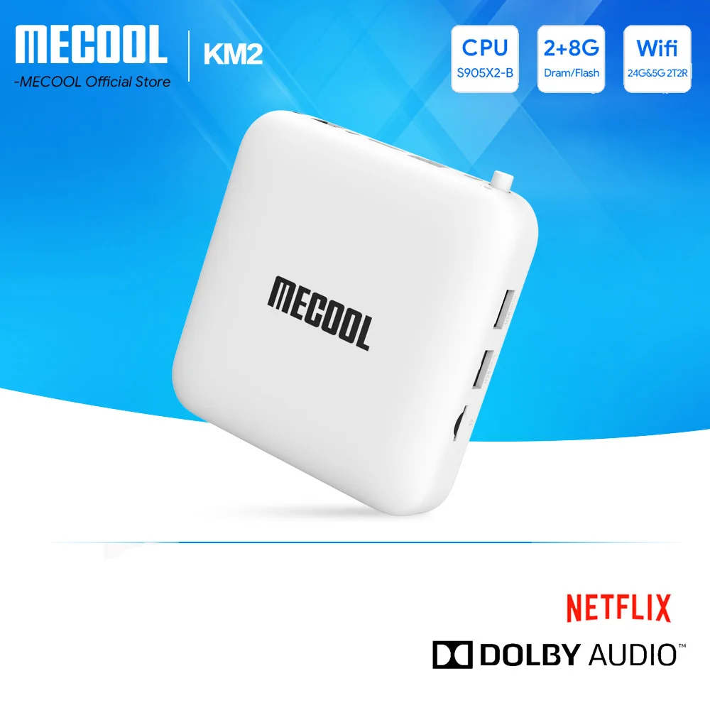 

Mecool KM2 Android TV Box 4K Amlogic S905X2 2GB DDR4 USB3.0 SPDIF Ethernet WiFi Multi-streamer HDR 10 TVBOX Home Media Player