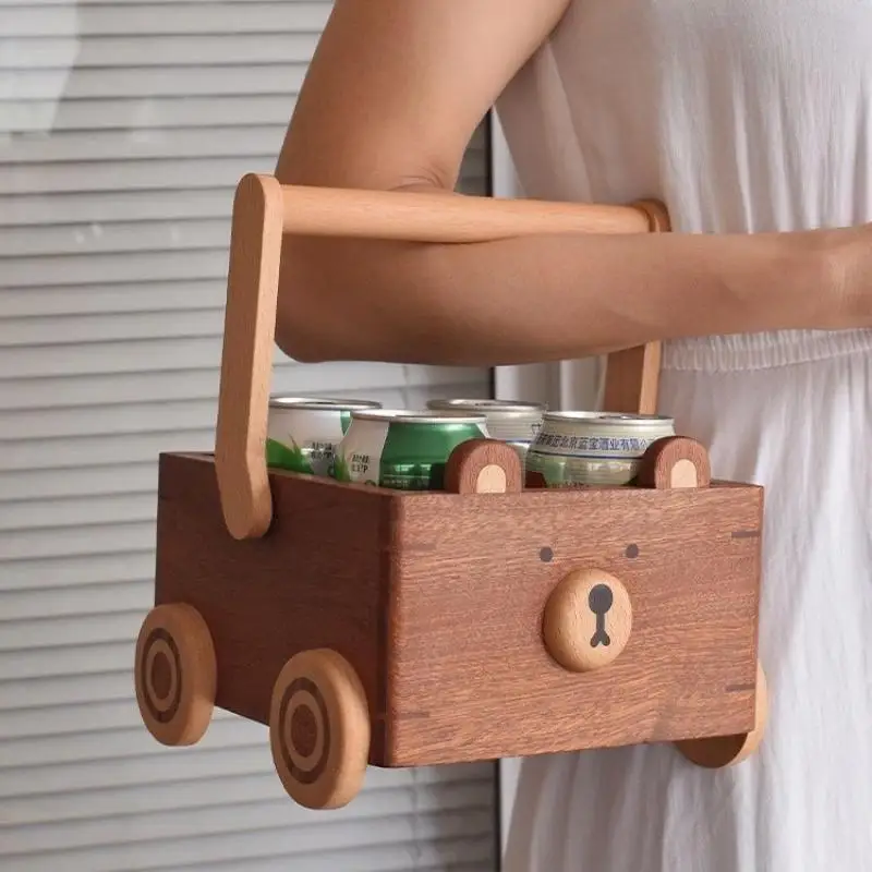 1Pc Creative Cute Little Bear Car Shape Solid Wood Hand Basket Tabletop Remote Control Cosmetics Sundries Wooden Storage Box 
1Pc Creative Cute Little Bear Car Shape Solid Wood Hand Basket Tabletop Remote Control Cosmetics Sundries Wooden Storage Box