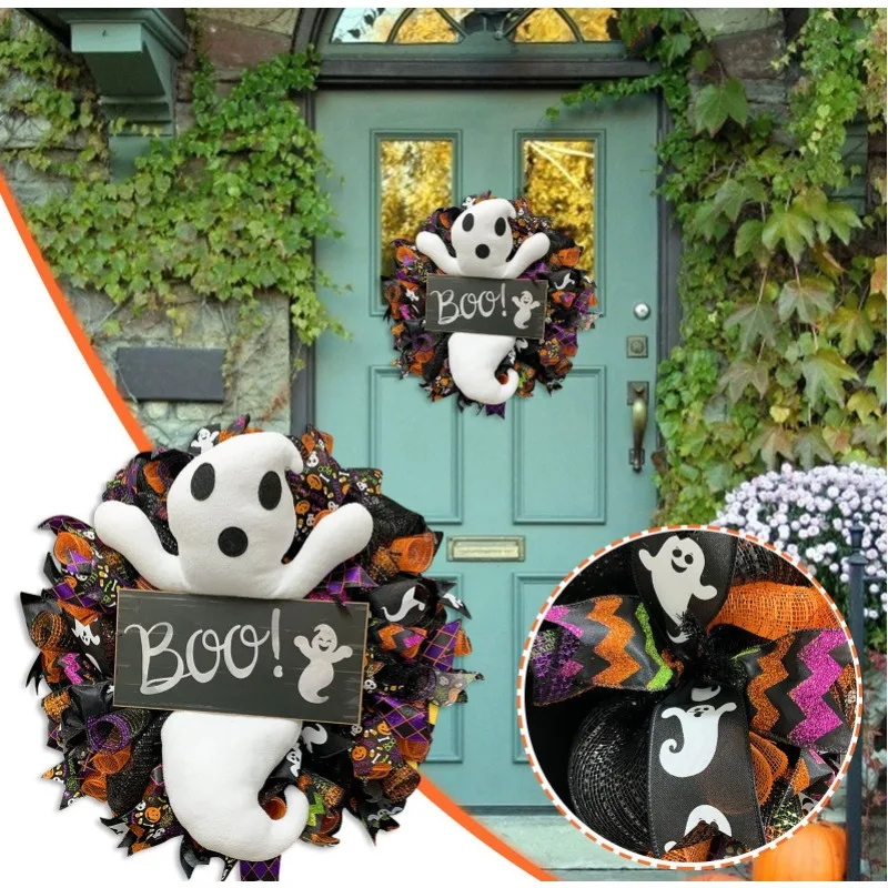 Halloween Wreath Simulation Ghost Doll Decoration Wreath Halloween Front Door Indoor Scene Decoration Circle
Halloween Wreath Simulation Ghost Doll Decoration Wreath Halloween Front Door Indoor Scene Decoration Circle