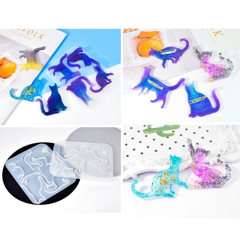 N58F 3D Cartoon for Cat Silicone Brooch Mold Epoxy Resin Craft Making Accessory for DIY Pendant Jewelry Keychain Tool Crafts
N58F 3D Cartoon for Cat Silicone Brooch Mold Epoxy Resin Craft Making Accessory for DIY Pendant Jewelry Keychain Tool Crafts
