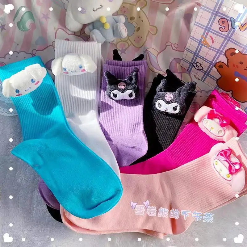 Sanrio Kawaii Kuromi Cinnamoroll Socks Children Dolls Cotton Sweat Moisture Cute Cartoon My Melody Mid-Calf Socks Toys for Girls
Sanrio Kawaii Kuromi Cinnamoroll Socks Children Dolls Cotton Sweat Moisture Cute Cartoon My Melody Mid-Calf Socks Toys for Girls