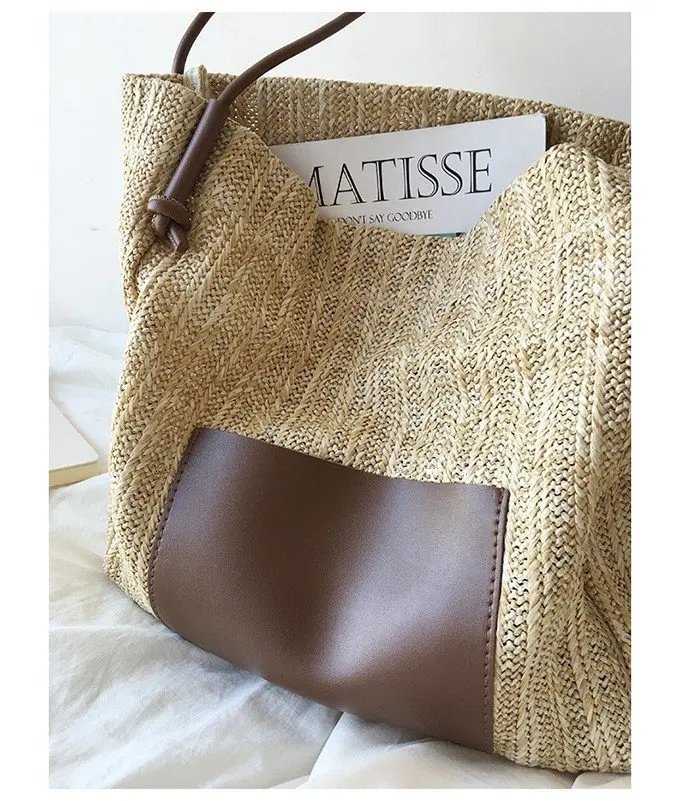 JIOMAY Eco-Luxury Straw Tote - Designer Beach Bag 6 S69499707ec494d809fb2ba18d16127faE