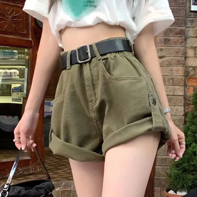 Korean Style High Waist Mini Skirt Women 2023 Summer with Belt Green Short Culotte Skirts Woman Streetwear Pocket Cargo Skirts
Korean Style High Waist Mini Skirt Women 2023 Summer with Belt Green Short Culotte Skirts Woman Streetwear Pocket Cargo Skirts