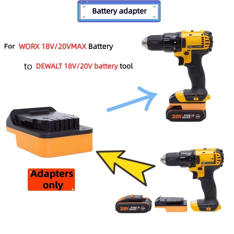 

Battery Converter Adapter For WORX 18V/20VMAX Battery TO For DEWALT 18V/20V Battery Cordless Drill Tool (Only Adapter)