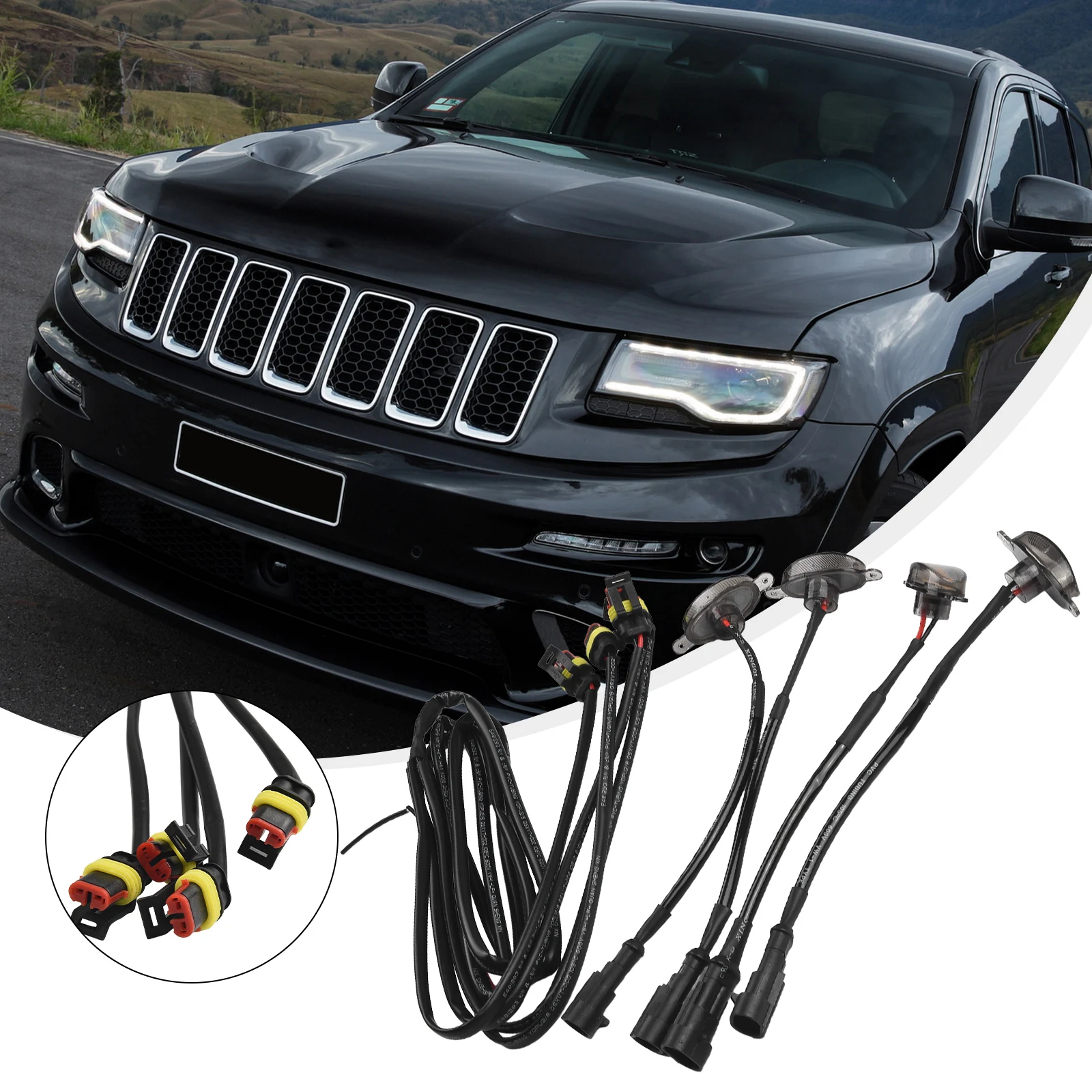 4PCS LED Signal Light With Line Group ABS Plastic Front Grille Mount Lamp For Jeep For Grand For Cherokee 2003-2021 Accessories
4PCS LED Signal Light With Line Group ABS Plastic Front Grille Mount Lamp For Jeep For Grand For Cherokee 2003-2021 Accessories