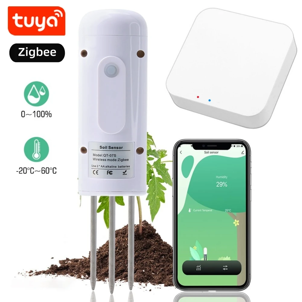 Wireless Smart Zigbee Soil Tester Temperature Humidity Meter App Alerts Waterproof Thermohygrometer WiFi Thermometer Hygrometer
Wireless Smart Zigbee Soil Tester Temperature Humidity Meter App Alerts Waterproof Thermohygrometer WiFi Thermometer Hygrometer