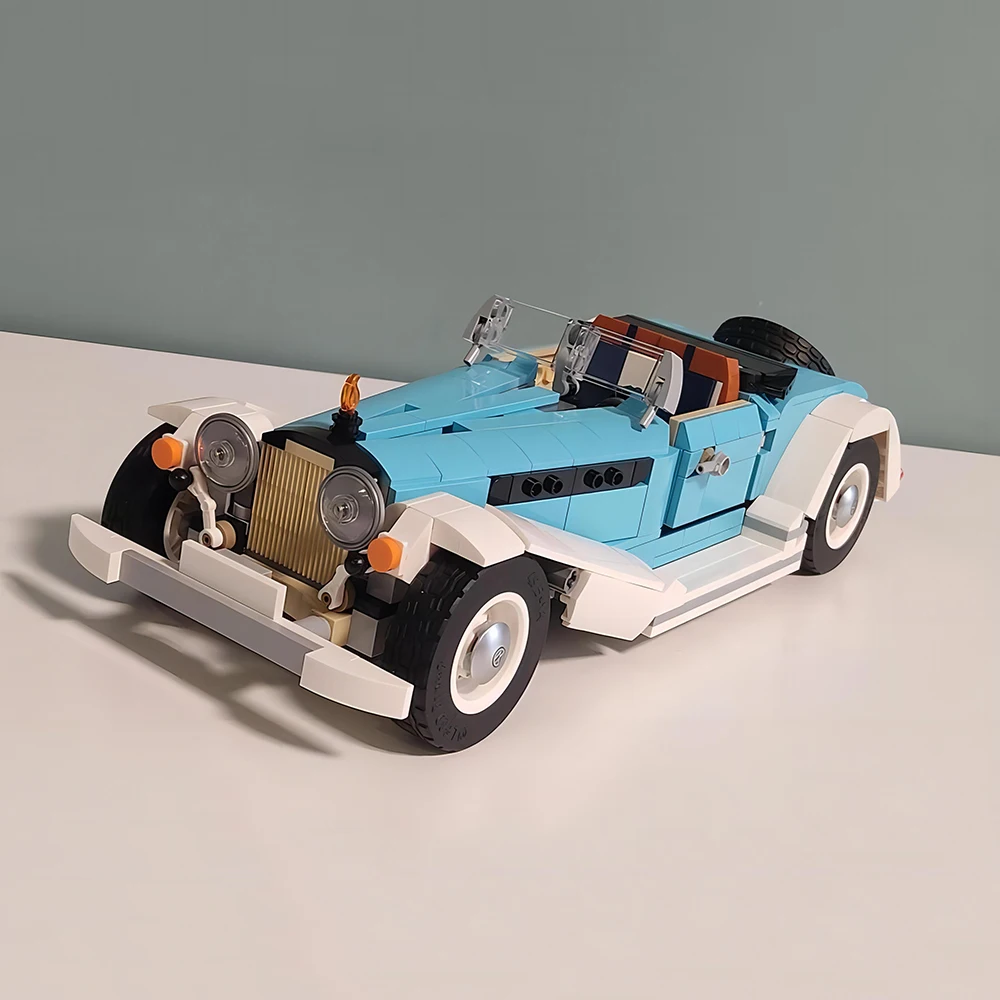 

720PCS MOC Speed Champion 30s Convertible Urban Sports Car Model Technology Racing Building Blocks Creative Children's Toy Gift
